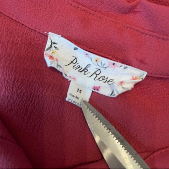 Pink Rose Maroon Top - Picture 4 of 5